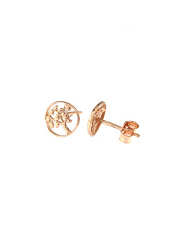 Rose gold tree of life pin earrings BRV07-01-06