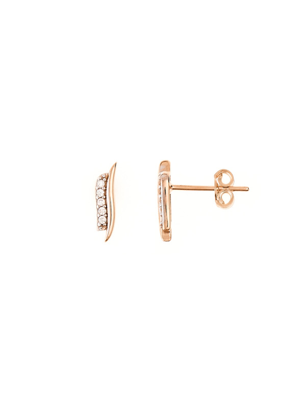 Rose gold pin earrings BRV08-06-14