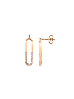 Rose gold pin earrings BRV08-13-02