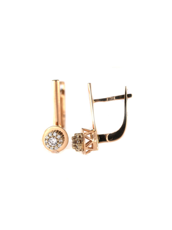 Rose gold zirconia earrings BRA04-01-22