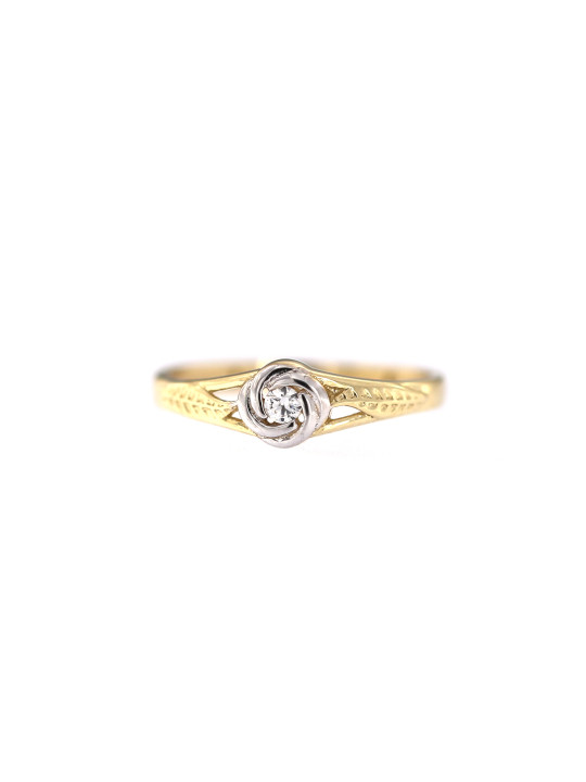 Yellow gold zirconia ring DGC10-09