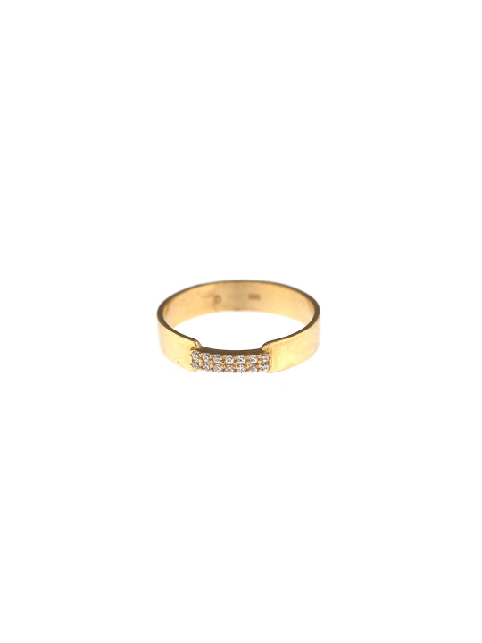 Yellow gold zirconia ring DGC11-03