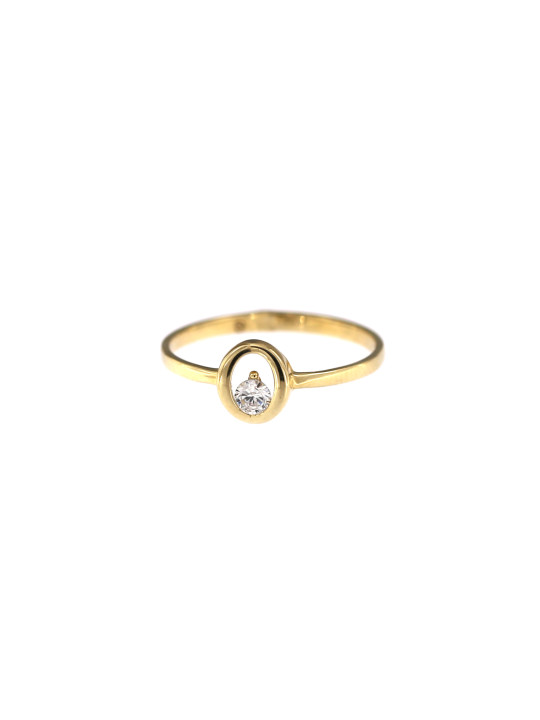 Yellow gold zirconia ring DGC14-03