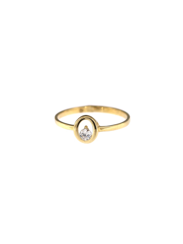 Yellow gold zirconia ring DGC14-03