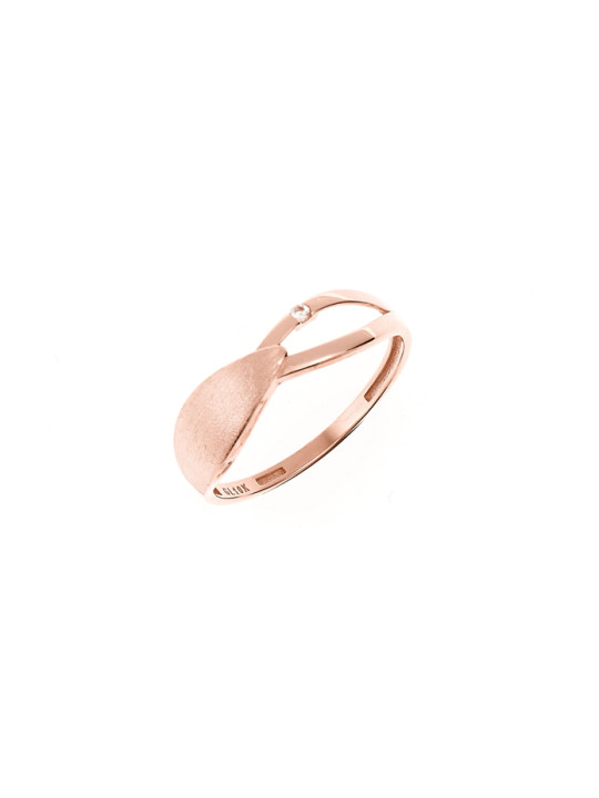 Rose gold zirconia ring DRC09-08