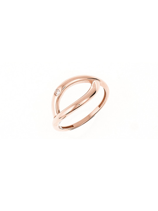 Rose gold zirconia ring DRC09-09 17MM