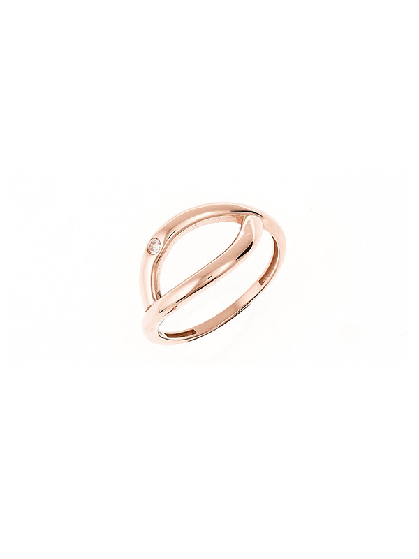 Rose gold zirconia ring DRC09-09 18.5MM