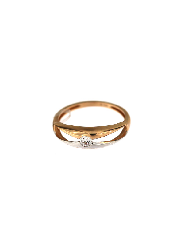 Rose gold zirconia ring DRC12-03