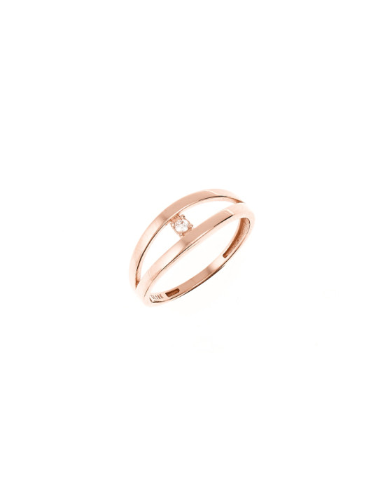 Rose gold zirconia ring DRC12-07 17MM