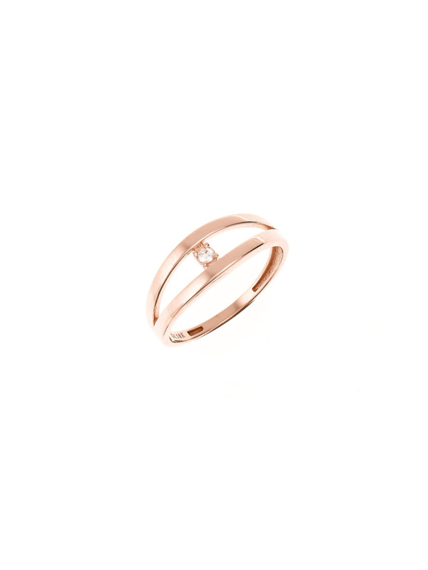 Rose gold zirconia ring DRC12-07 17MM
