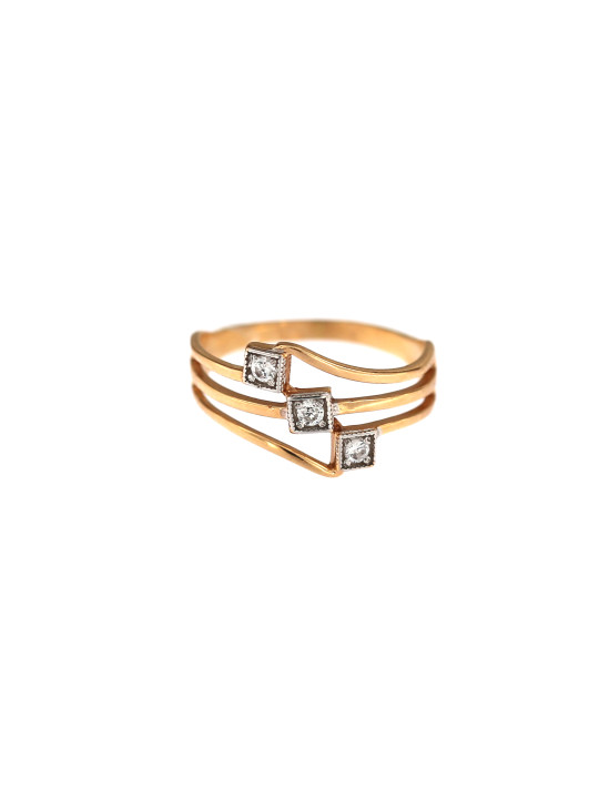 Rose gold zirconia ring DRC24-16