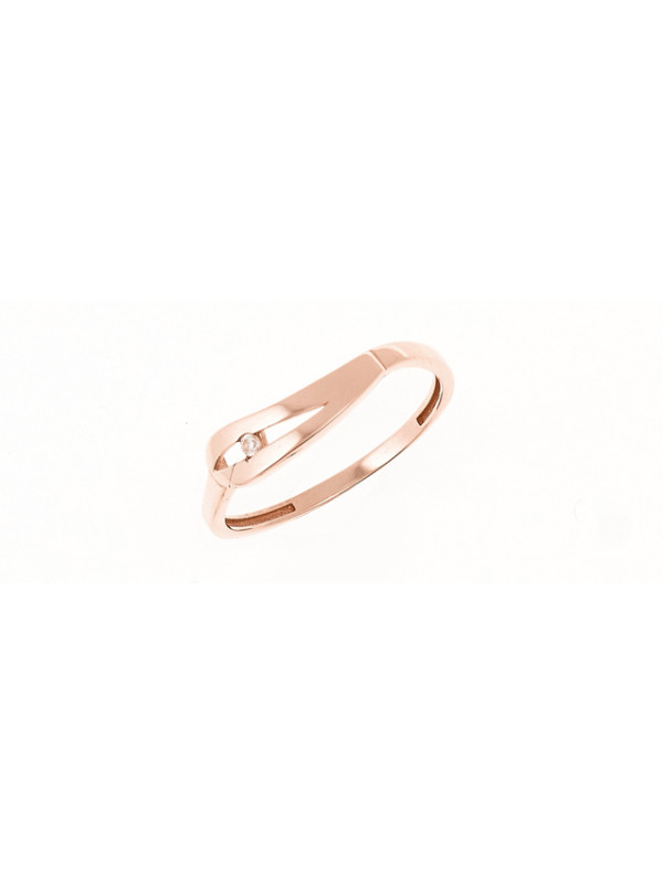 Rose gold zirconia ring DRC24-19 18MM