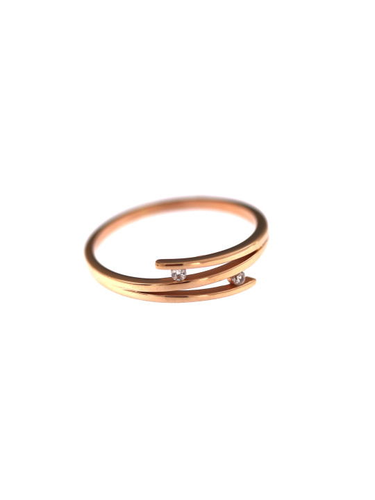 Rose gold zirconia ring DRC29-24 19MM