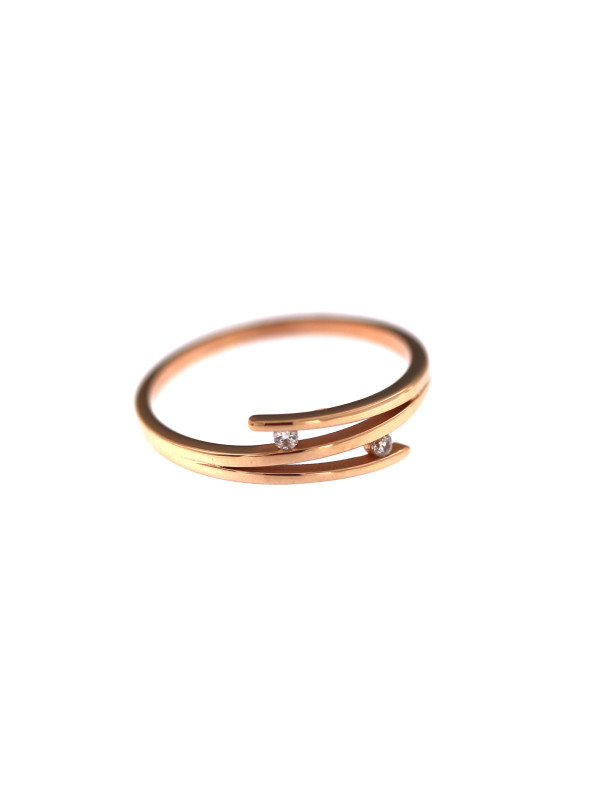 Rose gold zirconia ring DRC29-24 19MM