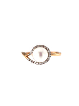 Rose gold pearl ring DRP02-08 17.5MM