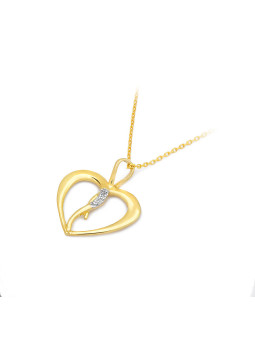 Yellow gold diamond pendant AGBR08-03