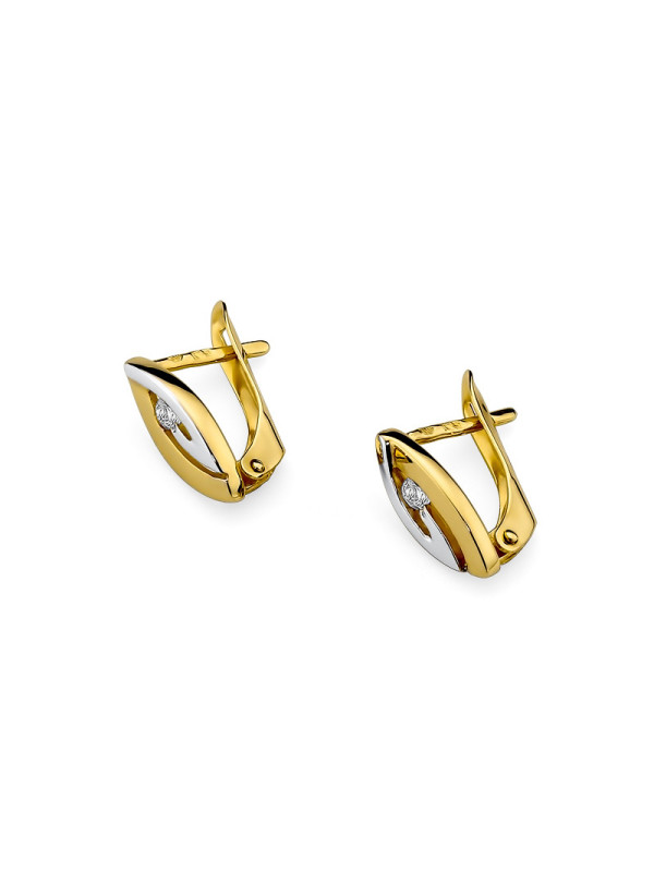Yellow gold earrings with diamonds BGBR02-03-04