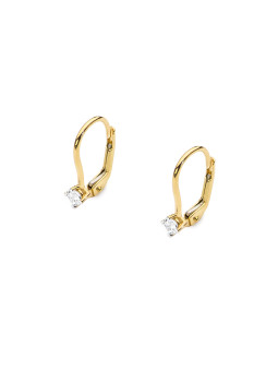 Yellow gold earrings with diamonds BGBR02-05-03 0.08ct