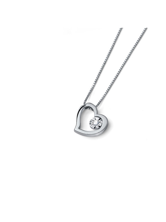 White gold diamond pendant necklace CPBR11-06