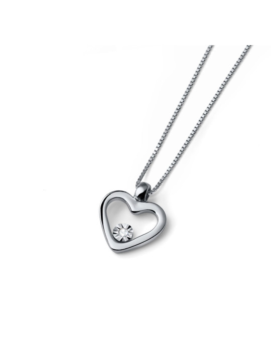 White gold diamond pendant necklace CPBR11-07