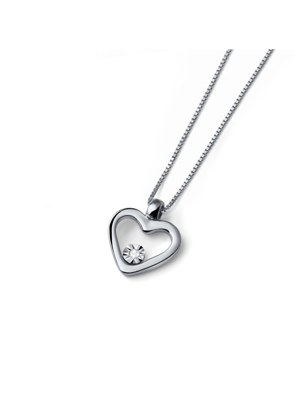 White gold diamond pendant necklace CPBR11-07