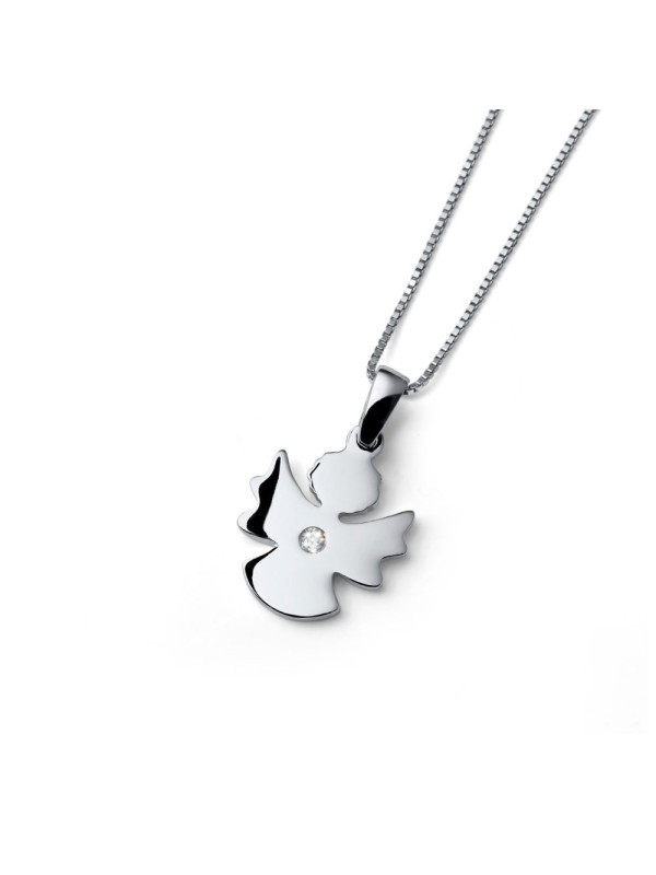 White gold diamond pendant necklace CPBR14-02