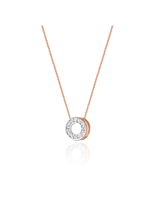 Rose gold diamond pendant necklace CPRR05-11