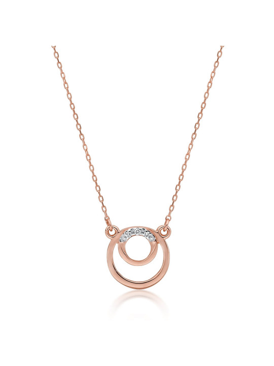 Rose gold diamond pendant necklace CPRR05-13