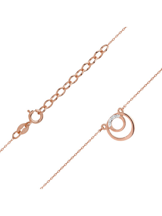 Rose gold diamond pendant necklace CPRR05-13