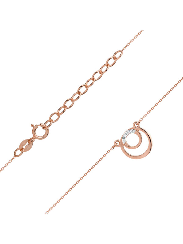 Rose gold diamond pendant necklace CPRR05-13