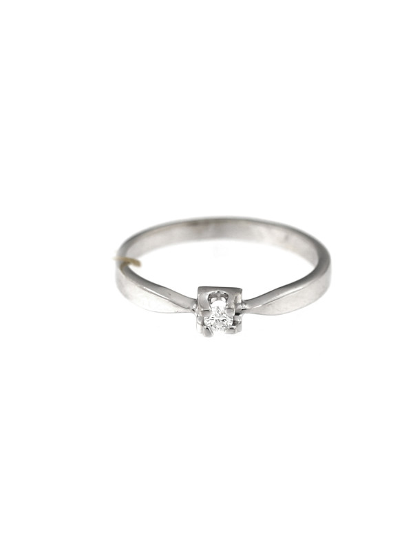 White gold engagement ring with diamond DBBR01-04 16.5MM