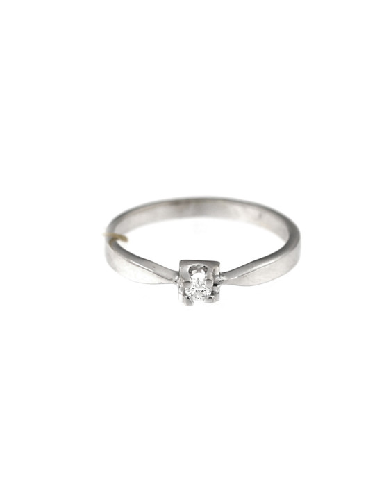 White gold engagement ring with diamond DBBR01-04 17MM