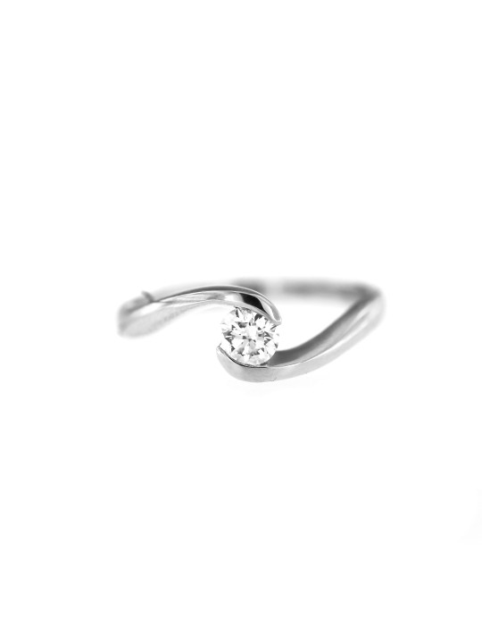 White gold engagement ring with diamond DBBR08-25