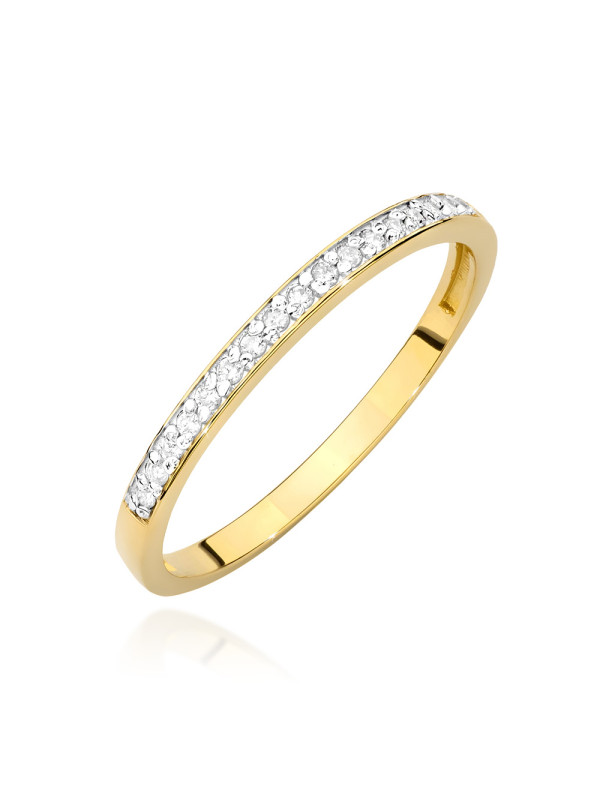 Yellow gold ring with diamond DGBR08-35