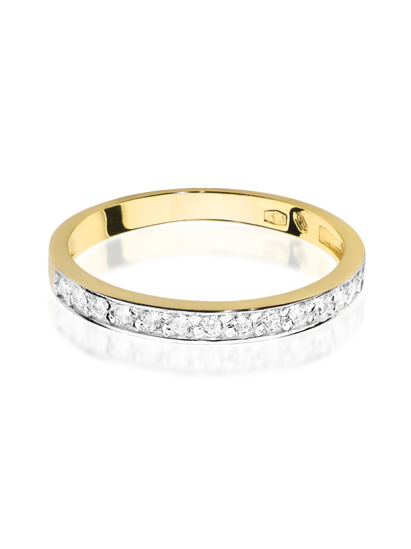 Yellow gold ring with diamond DGBR08-38