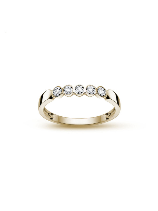 Yellow gold ring with diamond DGBR08-40