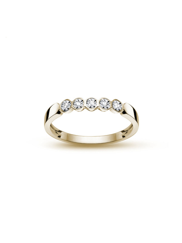 Yellow gold ring with diamond DGBR08-40