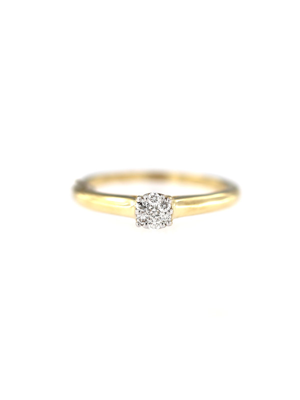 Yellow gold engagement ring with diamonds  DGBR13-04