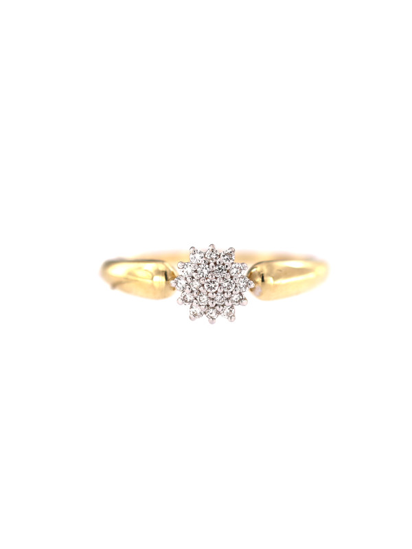 Yellow gold engagement ring with diamonds DGBR13-05
