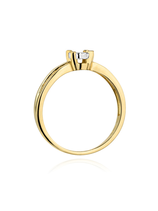 Yellow gold engagement ring with diamond  DGBR01-27