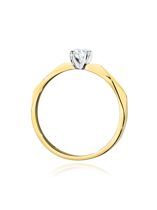 Yellow gold engagement ring with diamond  DGBR01-28