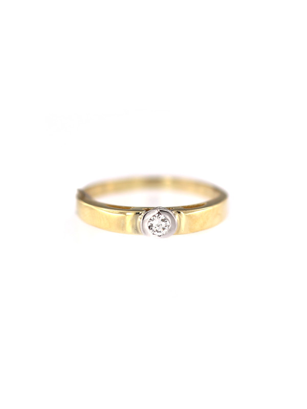 Yellow gold engagement ring with diamond DGBR05-25