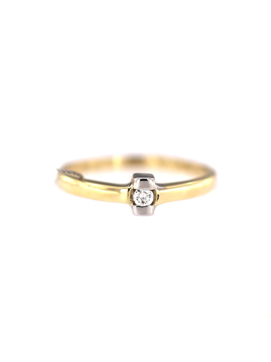 Yellow gold engagement ring with diamond DGBR05-26