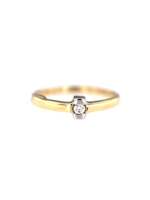 Yellow gold engagement ring with diamond DGBR05-26