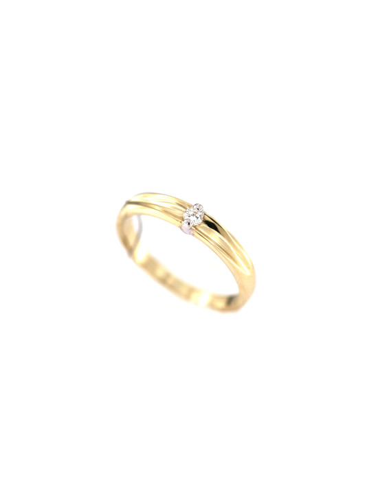 Yellow gold engagement ring with diamond DGBR07-23