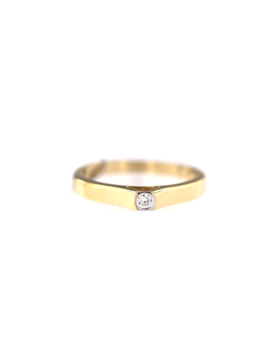 Yellow gold engagement ring with diamond DGBR07-24