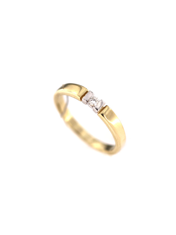Yellow gold engagement ring with diamond DGBR07-25