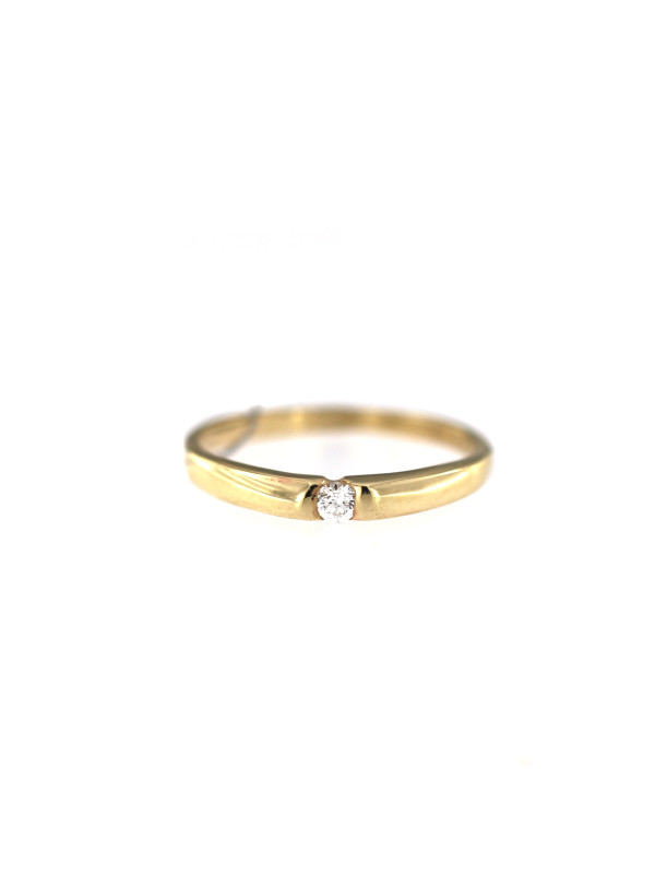 Yellow gold engagement ring with diamond DGBR07-28