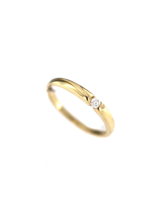 Yellow gold engagement ring with diamond DGBR07-28