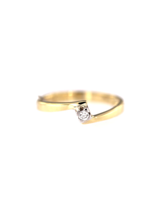 Yellow gold engagement ring with diamond DGBR09-12